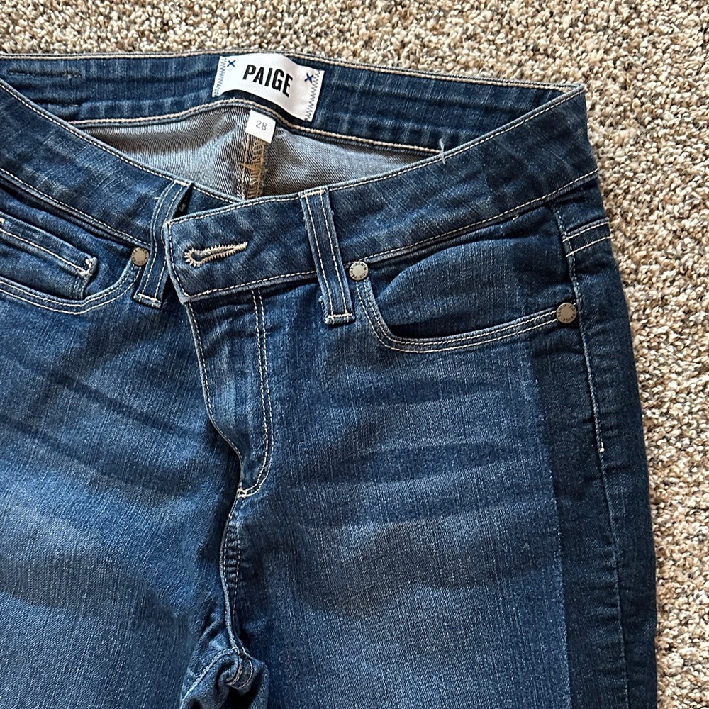 PAIGE Women's Dark Blue Skinny Jeans